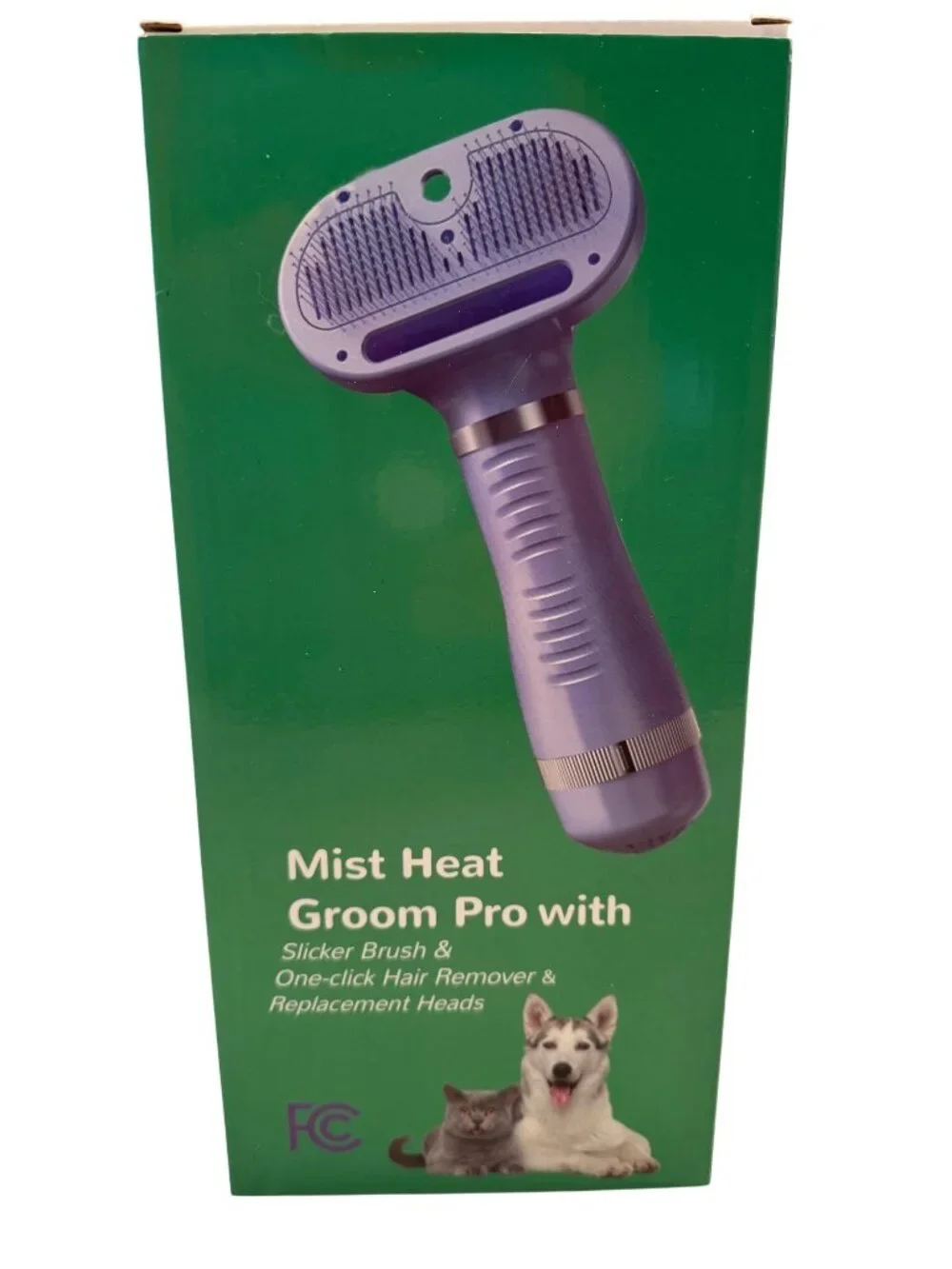 Fido Fave Dog Grooming Mist Heat Groom Pro Brush NWT 3 in 1